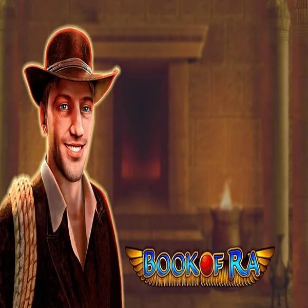 Book of Ra slot logo by Greentube at Instant Casino
