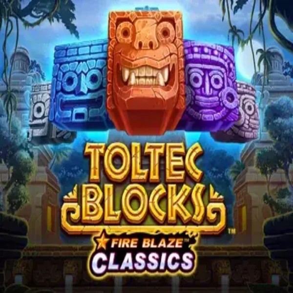 Fire Blaze: Toltec Blocks by Rarestone Gaming, showcased at instant-casinoo.com – game logo